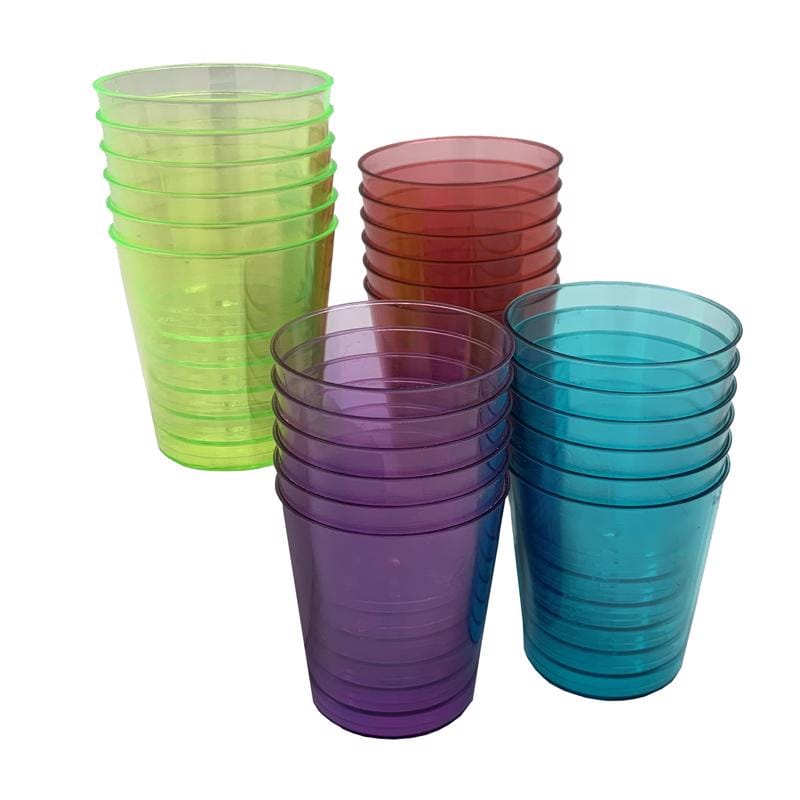 Kolorae KOL-0545 1 oz Assorted Polyethylene Disposable Shot Glass