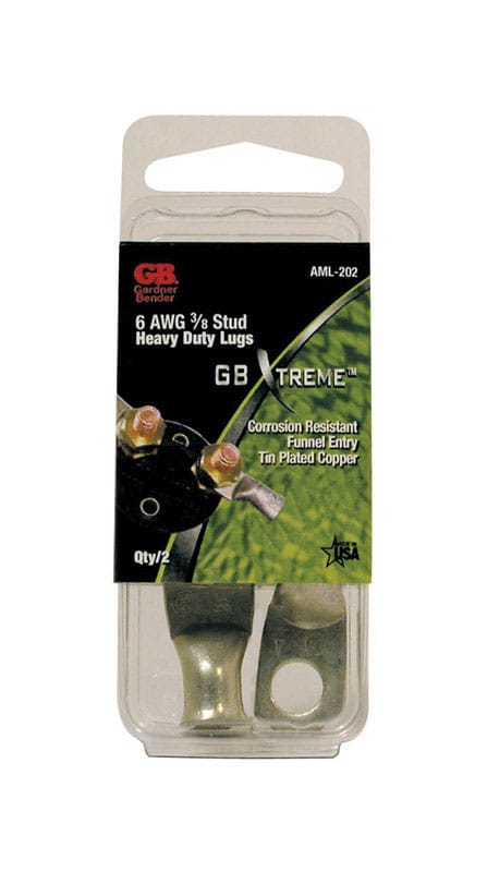 Gardner Bender AML-202 Xtreme 6 Ga. Insulated Wire Electrical Lug Silver 2 pk