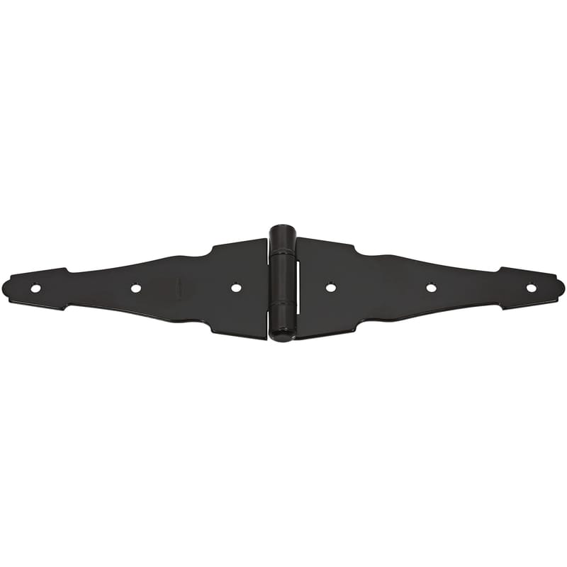 National Hardware N881-946 6 in. W X 6 in. L Galvanized Black Steel Ornamental Strap Hinge 2 pk