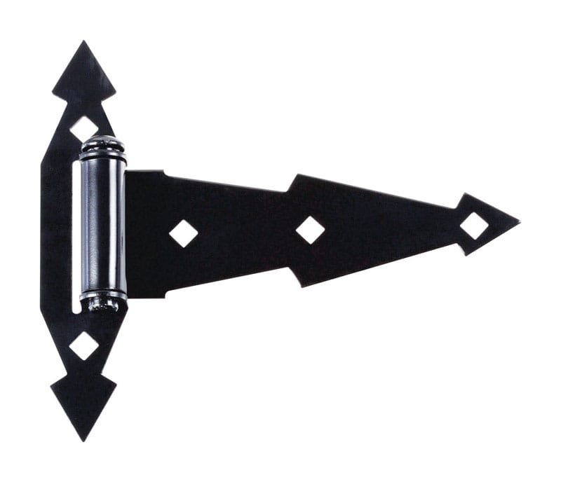 National Hardware N165-480 7 in. L Black Ornamental T Hinge 2 pk