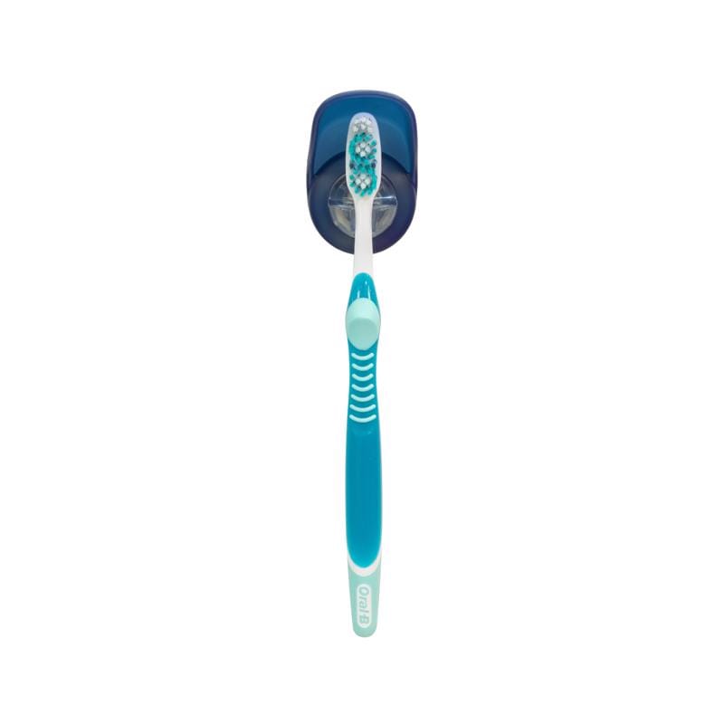 Sttelli SUO-TBH-NAV Navy Plastic Suction Toothbrush Holder
