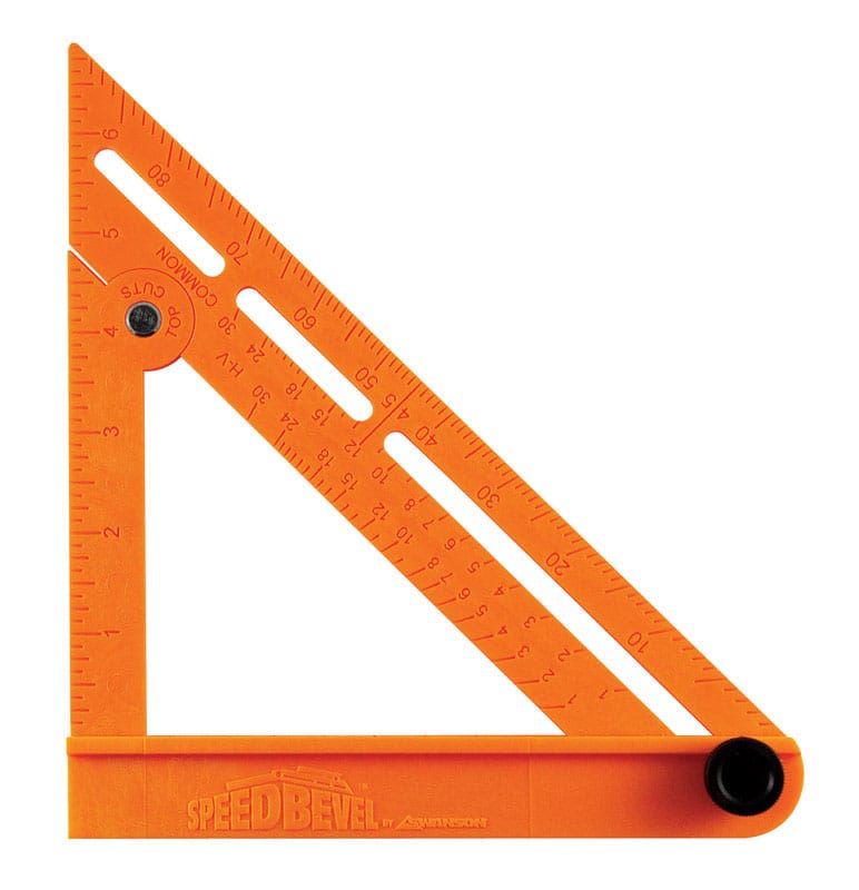 Swanson TOSB01 Speed Bevel 7.125 in. L X 1.25 in. H ABS Plastic Adjustable Speed Square