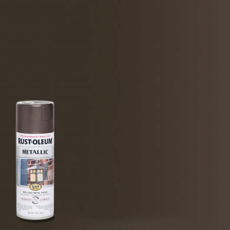 Rust-Oleum 7272830 Stops Rust Metallic Dark Bronze Metallic Spray Paint 11 oz