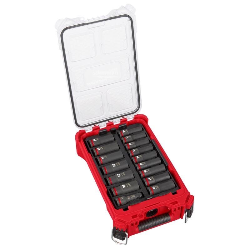 Milwaukee 49-66-6803 Shockwave 1/2 in. drive Metric 6 Point Impact Socket Set 16 pc