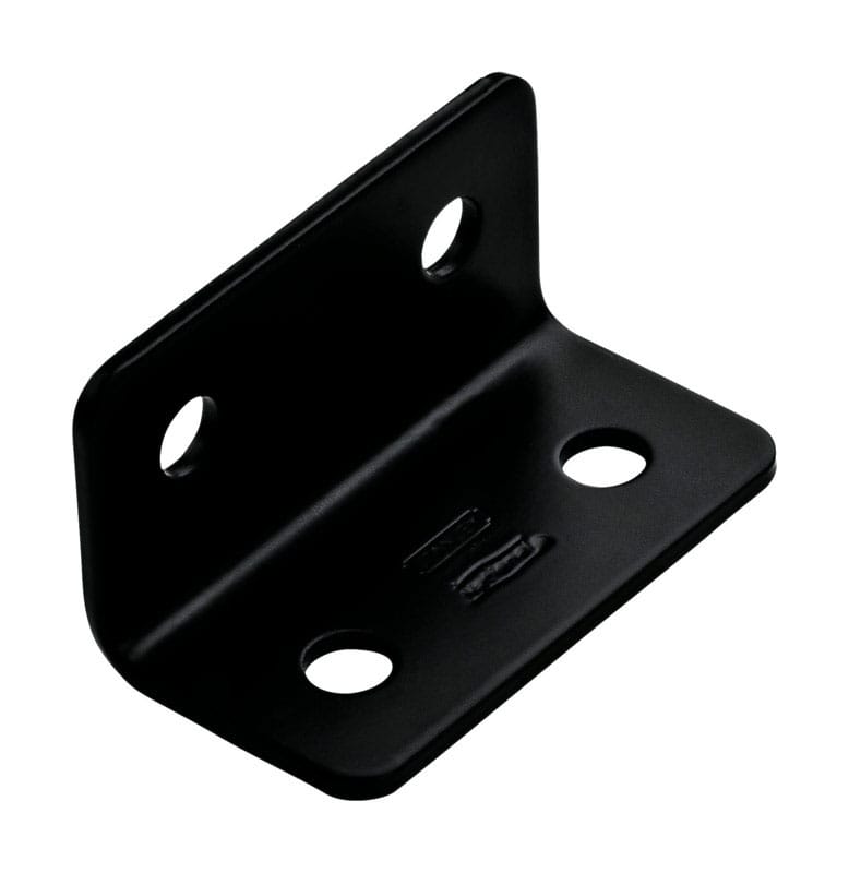 National Hardware N351-483 1.6 in. H X 3 in. W X 0.125 in. D Black Carbon Steel Inside/Outside Corner Brace