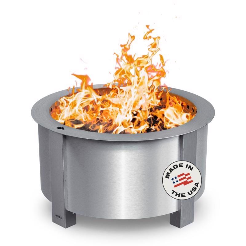 Breeo WH-X24S X Series 24 Stainless Smokeless Fire Pit 24 in. W Stainless Steel Outdoor Round Wood Fire Pit