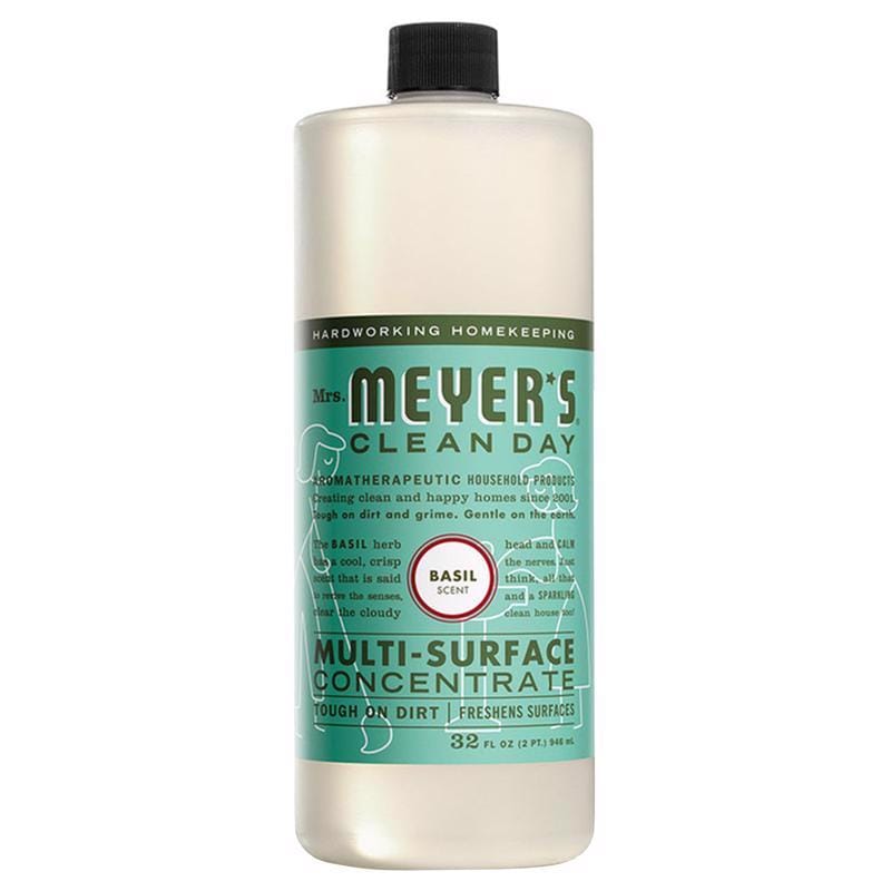 MRS. Meyer'S 14440 Clean Day Basil Scent Concentrated Organic Multi-Purpose Cleaner Liquid 32 oz