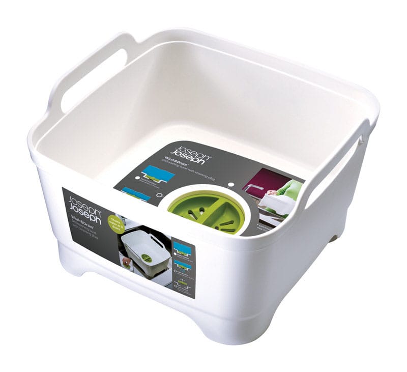 Joseph Joseph 85055 Wash and Drain ABS Plastic Wash Tub W/Drain Plug