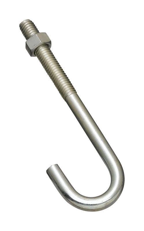 National Hardware N232-959 Large Zinc-Plated Silver Steel 5 in. L J-Bolt 225 lb 1 pk