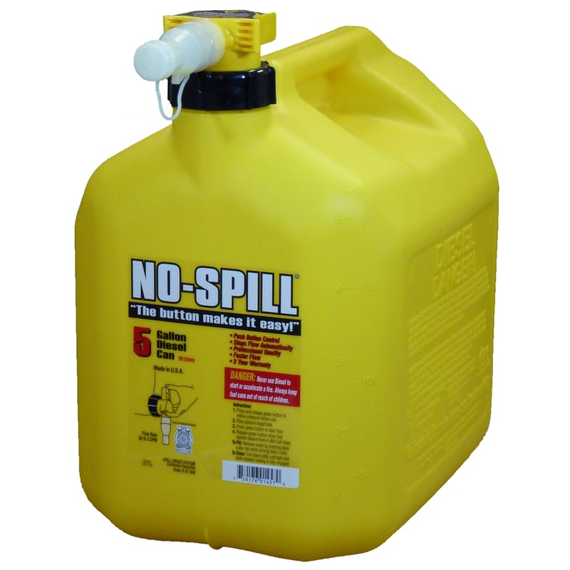 No-Spill 1467S 5 Gallon Gas Can for Diesel Fuel with Vi