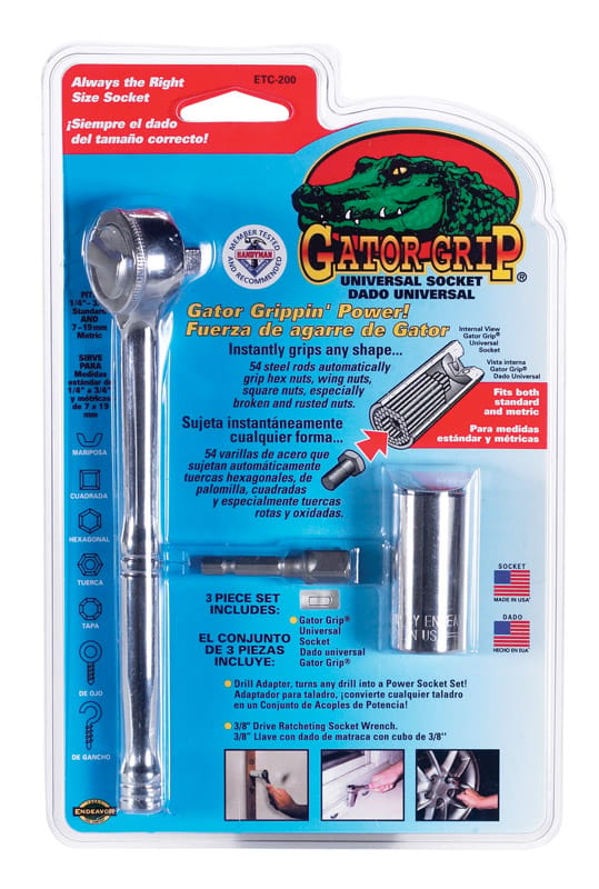 Gator Grip ETC200-6#20212A 3/8 in. X 3/8 in. drive Metric and SAE 6 Point Socket 3 pc