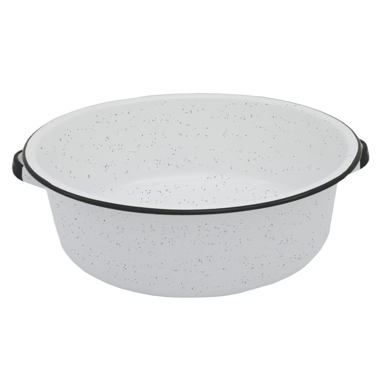 Granite Ware 34709 Porcelain Enamel Dish Pan 15 qt Black/White