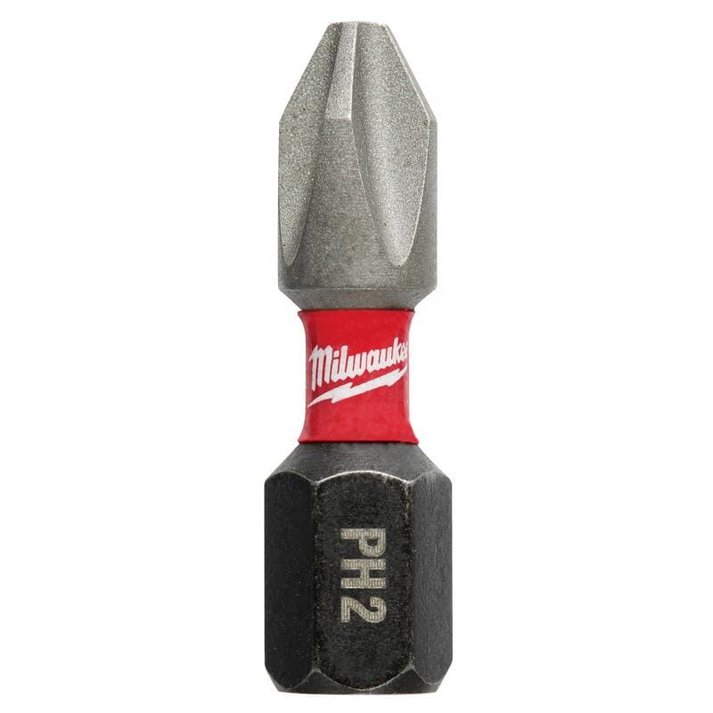 Milwaukee 48-32-4601 Shockwave Phillips #2 X 1 in. L Screwdriver Bit Steel 5 pk