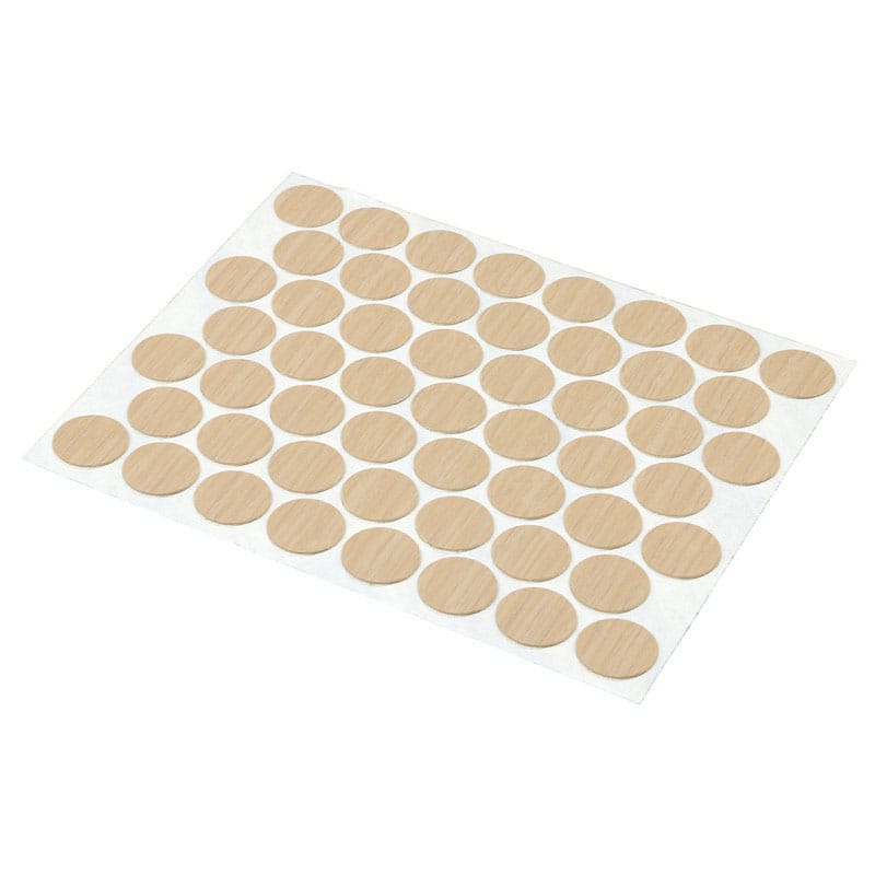 Prime-Line KD 16083 Round Plastic Screw Hole Cover 9/16 in. D 53 pk Maple