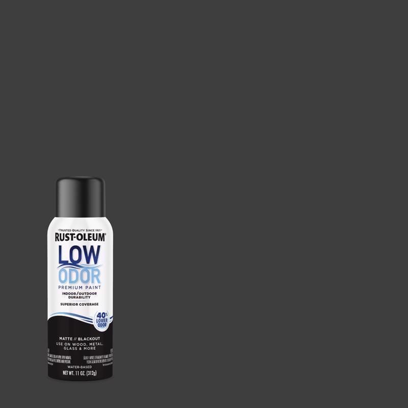 Rust-Oleum 388279 Low Odor Matte Blackout Spray Paint 11 oz