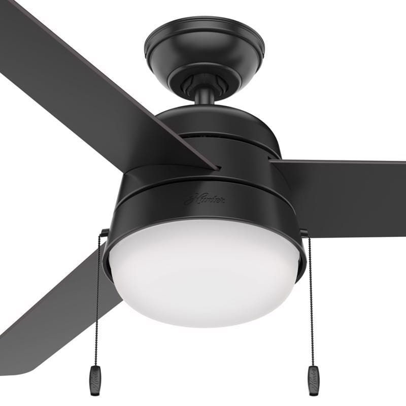 Hunter 50386 Aker 52 in. Matte Black LED Indoor and Outdoor Ceiling Fan