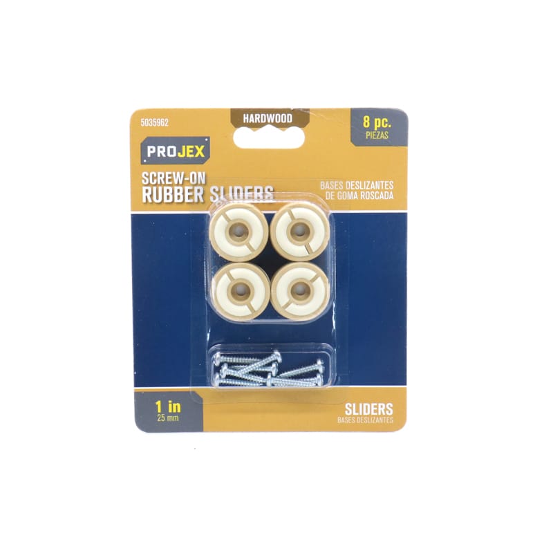 Projex P0040 Beige 1 in. Screw-On Rubber Chair Glide 8 pk