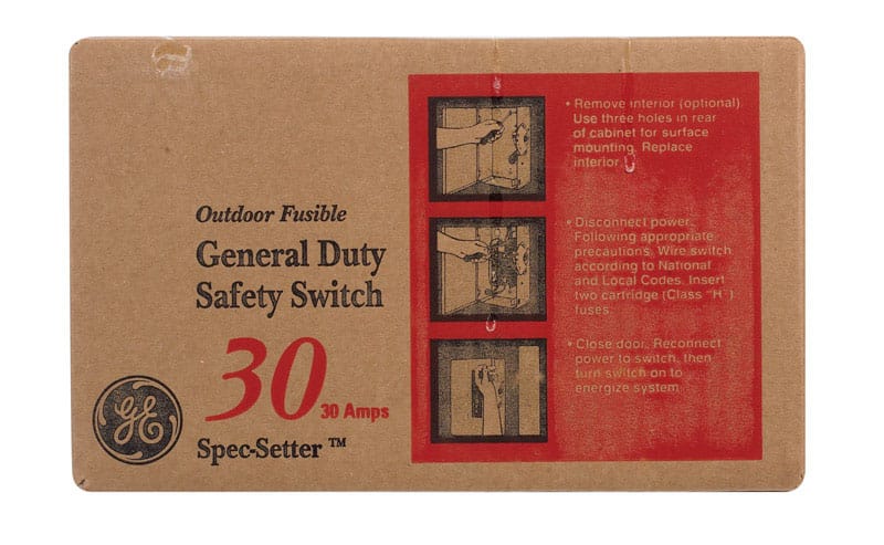 Ge TG3221R 30 amps Fusible 2-Pole Fuse Safety Switch