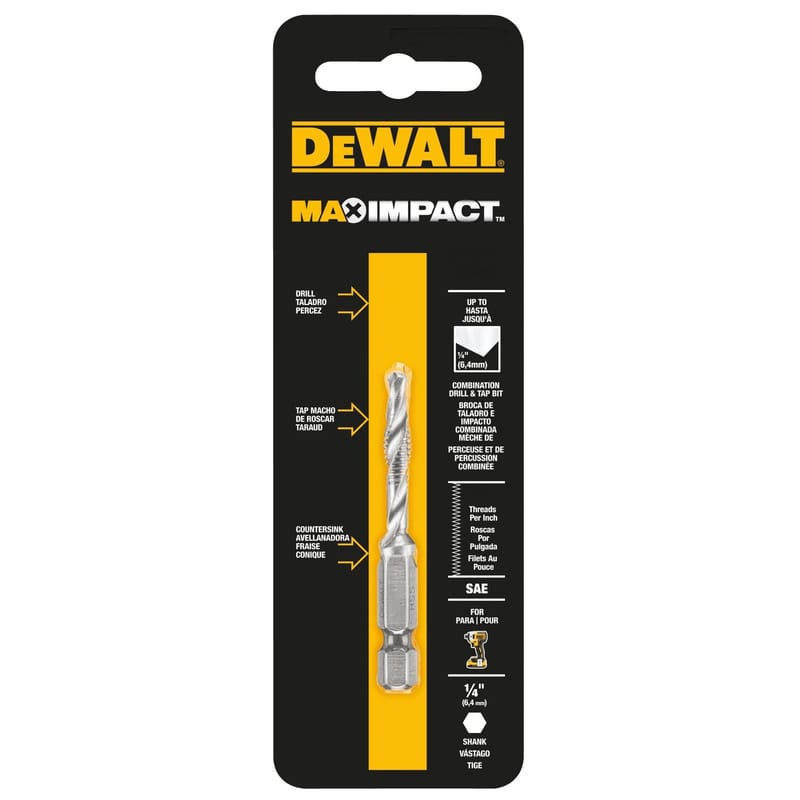 Dewalt DWADT3816 SAE 3/8 in. Drill and Tap Bit