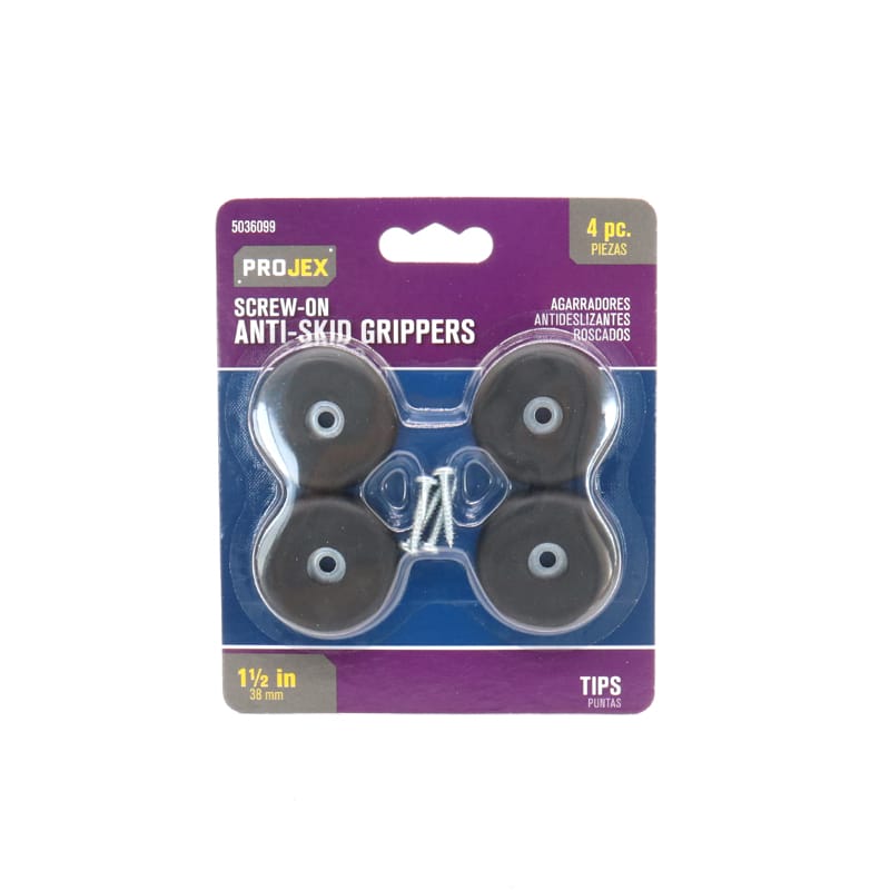 Projex P0027 Plastic Heavy Duty Anti-Skid Pad Black Round 1-1/2 in. W 4 pk