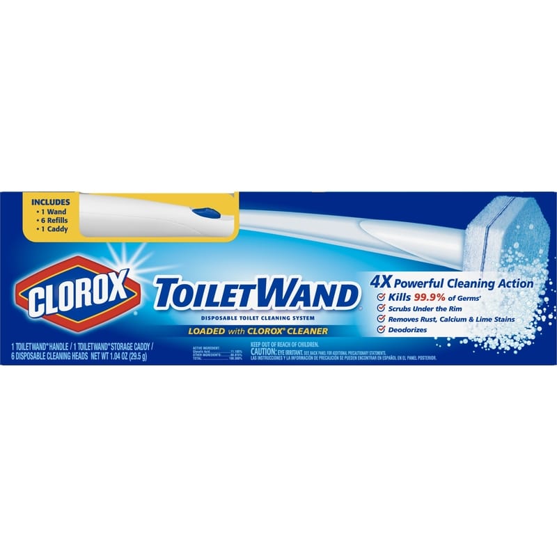 Clorox 10044600031917 No Scent Toilet Wand Kit 1.04 oz Stick