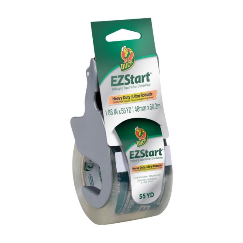 Duck 1259457 EZ Start 1.88 in. W X 55 yd L Heavy-Duty Packaging Tape with Dispenser