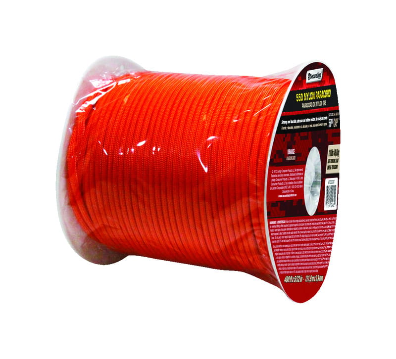 Koch Industries 5541044 5/32 in. D X 400 ft. L Orange Braided Nylon Paracord