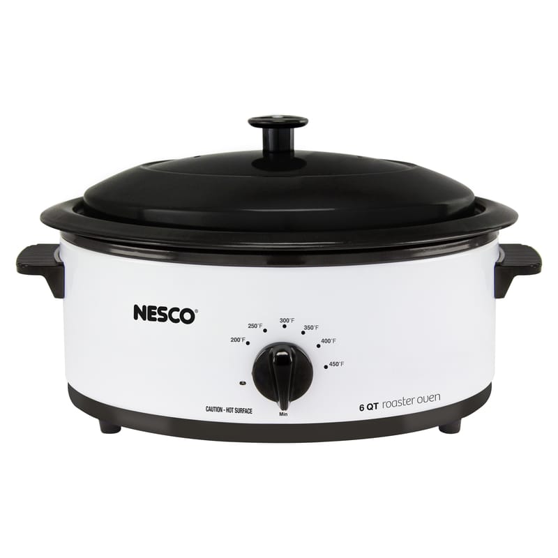 Nesco 4816-14 White Porcelain 6 qt Electric Roaster 9.25 in. H X 12 in. W X 17 in. L