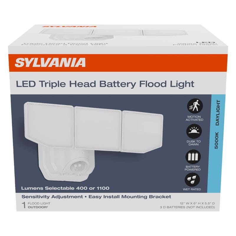Sylvania 66951 Motion-Sensing Battery Powered LED White Security Light