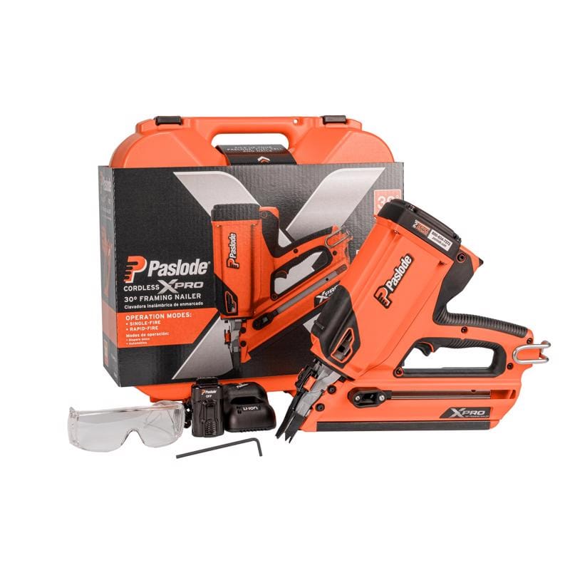 Paslode 906800DHL Cordless 30 deg Framing Nailer Kit (Battery & Charger) 7 V