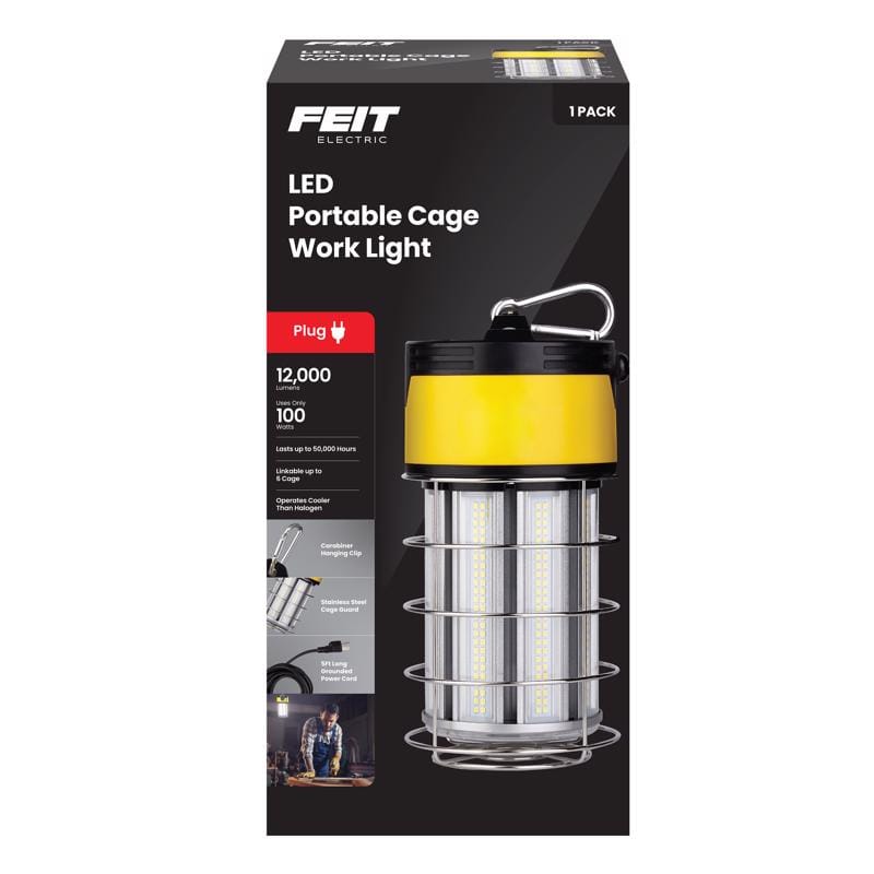 Feit WORKCAGE12000PL Pro Series 12000 lm LED Corded String/Linkable Work Light