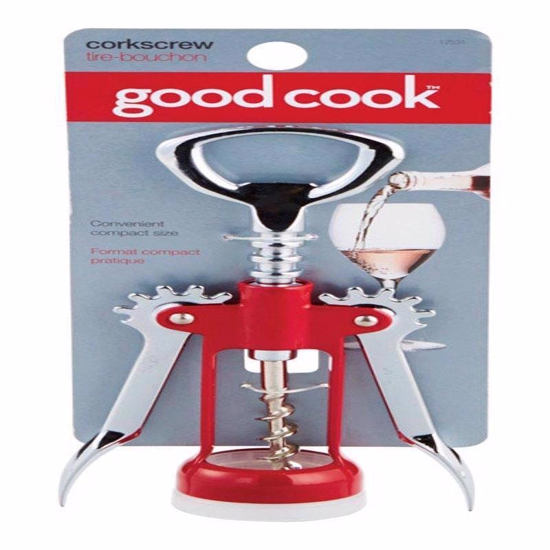 Good Cook 12531 Red Steel Wing Corkscrew