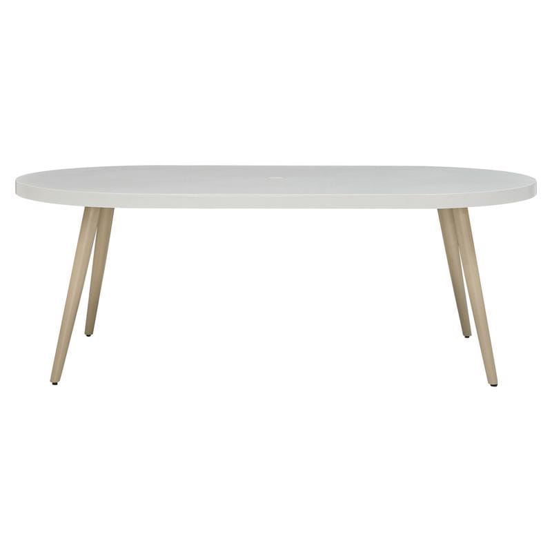 Signature Design P798-625 by Ashley Seton Creek White Oval Stone Casual Dining Table