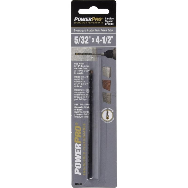 Hillman 375801 Power Pro 5/32 in. X 4-1/2 in. L Carbon Steel Drill Bit 1 pk