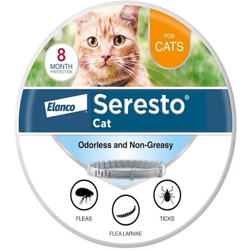 Elanco 81857952-SCA Seresto Solid Cat Flea and Tick Collar Flumethrin/Imidacloprid 0.44 oz