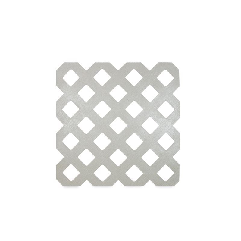 Grid Axcents 64833 4 ft. W X 8 ft. L Gray Plastic Privacy Lattice Panel