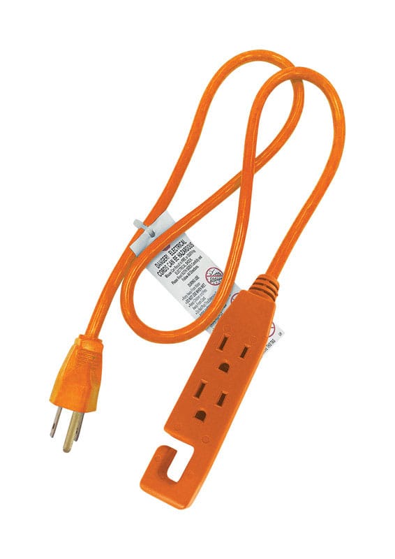 Projex 1IP-002-003FOGP Indoor 3 ft. L Orange Extension Cord 14/3 SJT