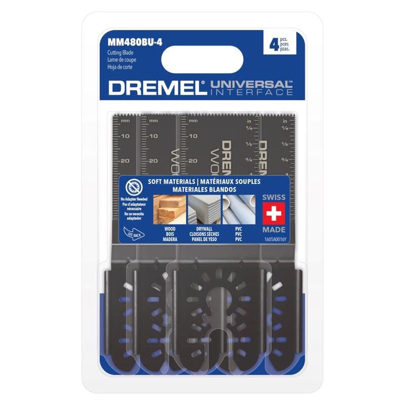 Dremel MM480BU-4 2 in. L High Carbon Steel Flush Cut Oscillating Blade Set 4 pk