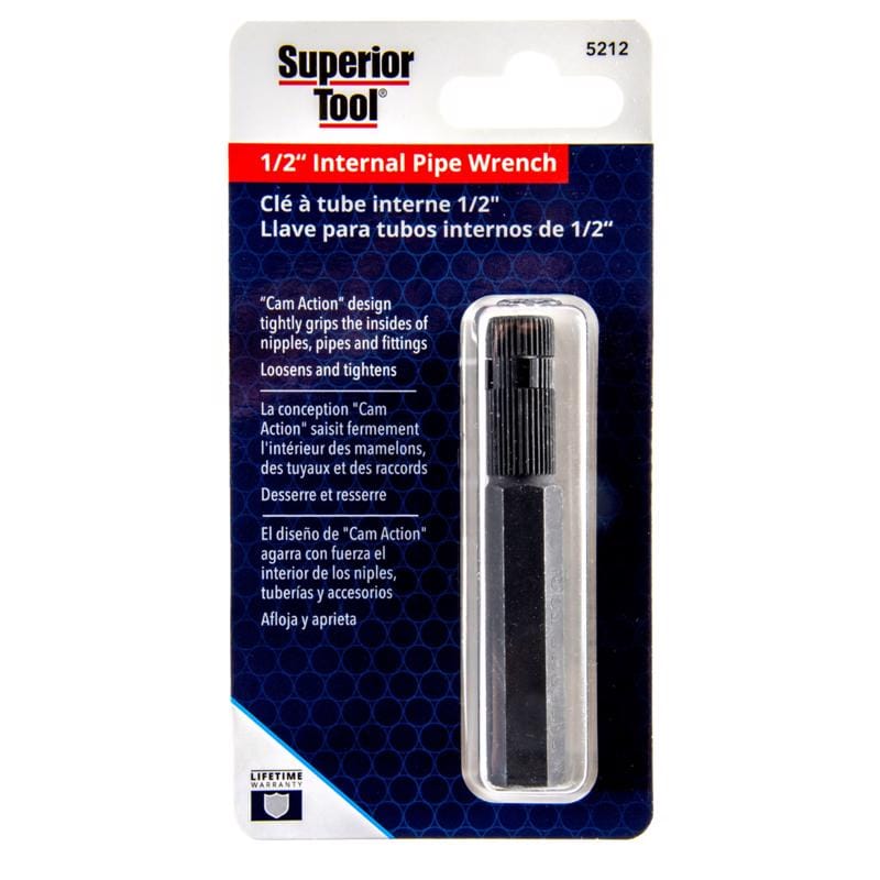 Superior Tool 5212 Internal Pipe Wrench 1/2 in. drive X 3-1/16 in. L Silver 1 pc