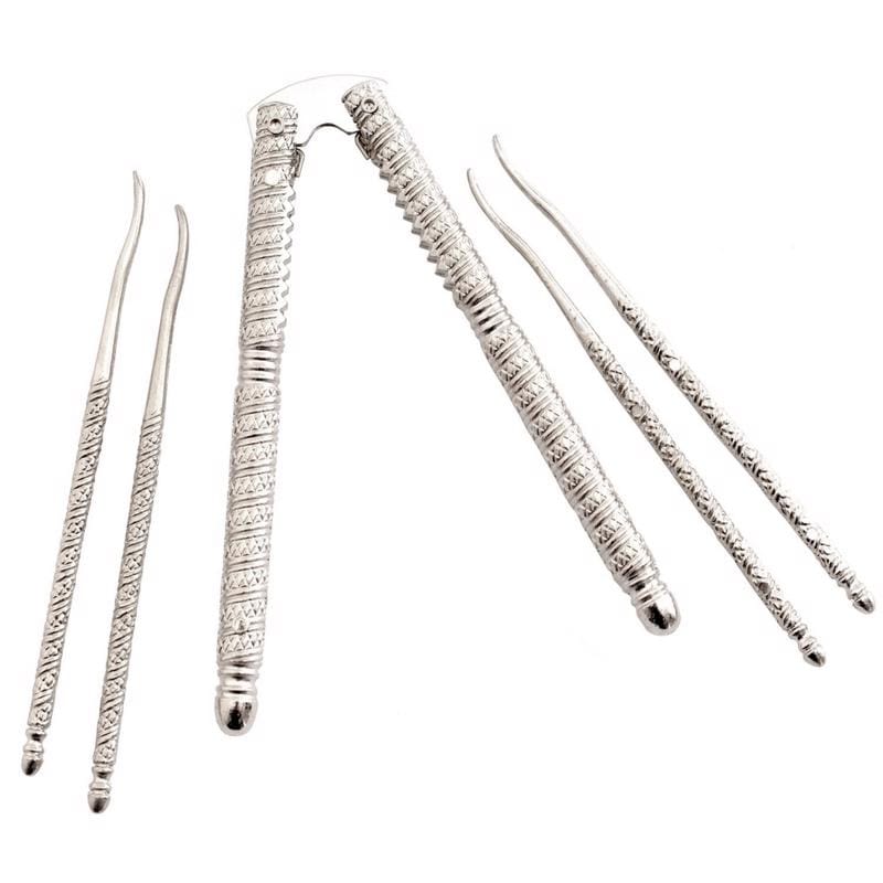 Tablecraft H1245 Silver Zinc Nutcracker/Pick Set