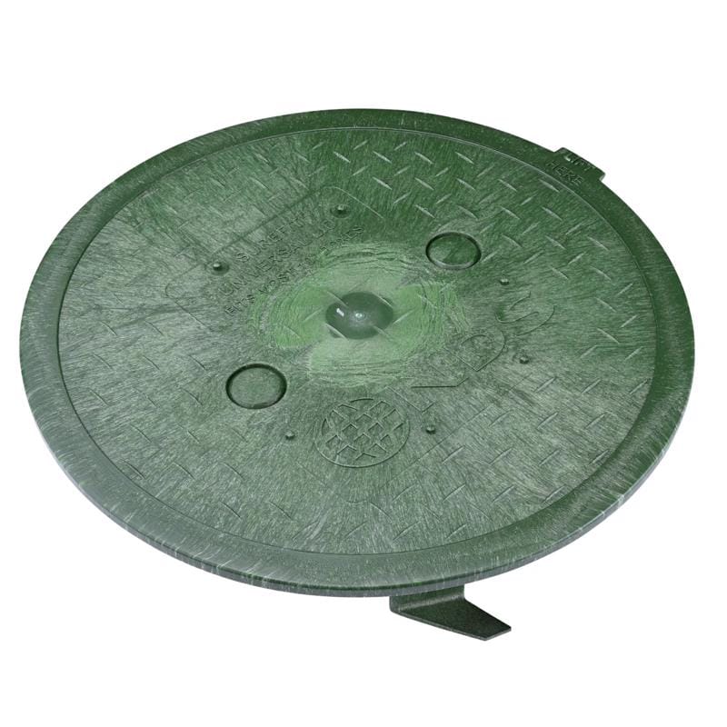 NDS 10RND-UC SureFit 10 in. W X 2 in. H Round Valve Box Cover Green