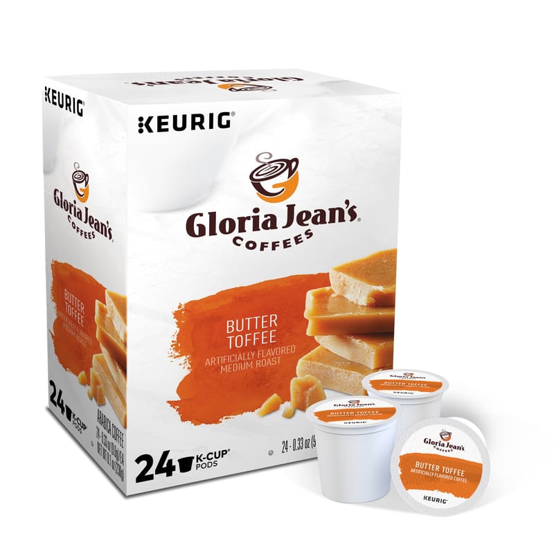 Keurig 5000330066 Gloria Jean's Butter Toffee Coffee K-Cups 24 pk