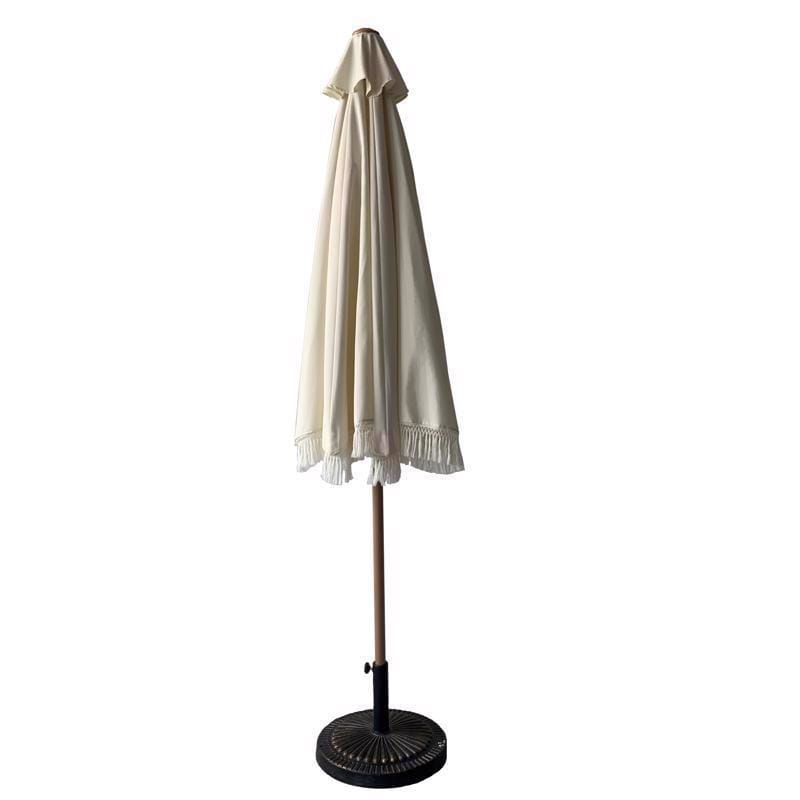 Living Accents UM90WGFYQ-01F 9 ft. Tiltable White Patio Umbrella
