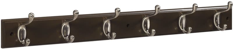 National Hardware S827-113 27 in. L Satin Nickel Wood Hook Rack 1 pk