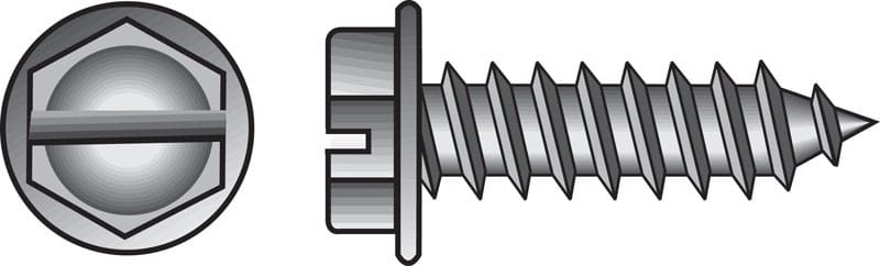 Hillman 0823068 No. 8 Ga. X 1-1/4 in. L Slotted Hex Washer Head Sheet Metal Screws 100 pk