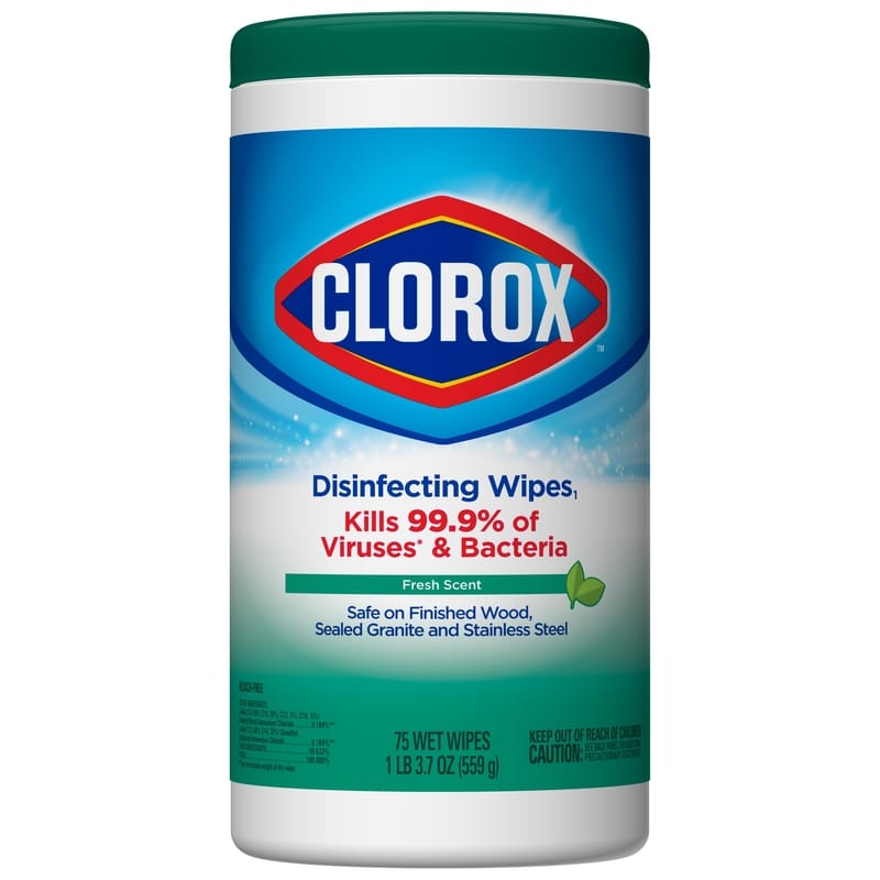 Clorox 10044600016563 Fresh Scent Disinfecting Wipes 75 pk