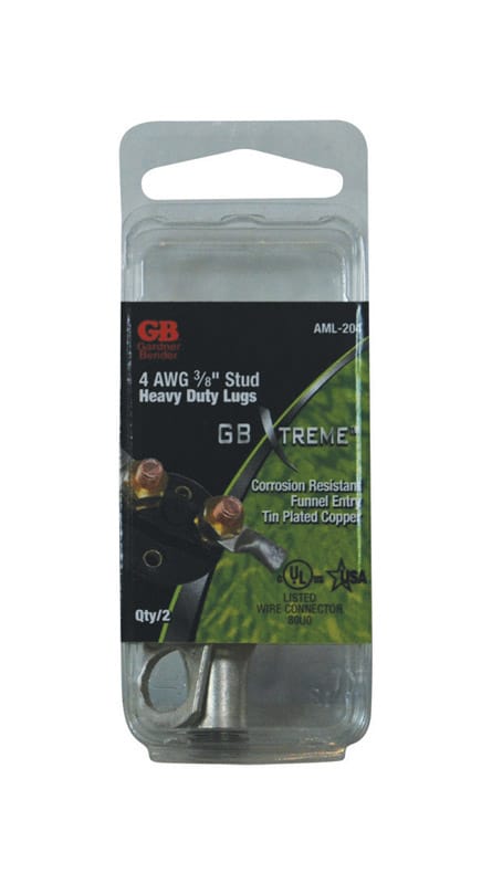 Gardner Bender AML-204 Xtreme 4 Ga. Insulated Wire Electrical Lug Silver 2 pk