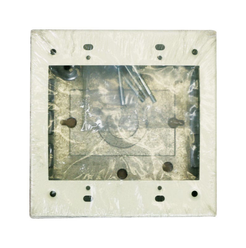 Legrand V5747-2 Square Steel 2 gang Electrical Box Ivory