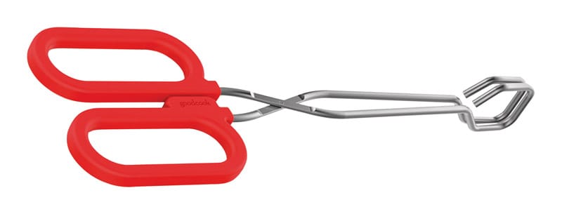 Good Cook 25888 Red/Silver Stainless Steel Tongs