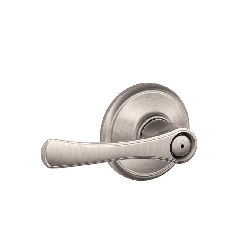 Schlage F40VVLA619 Avila Satin Nickel Bed and Bath Lever